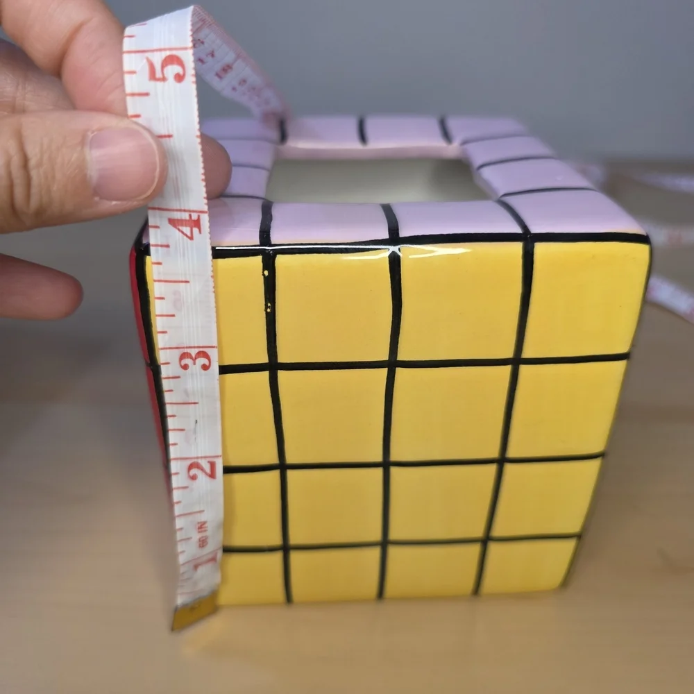 4” D Ceramic Rubic Cube Container by Ashland